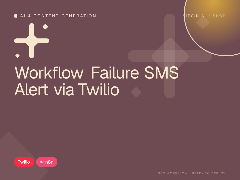 Workflow Failure SMS Alert via Twilio