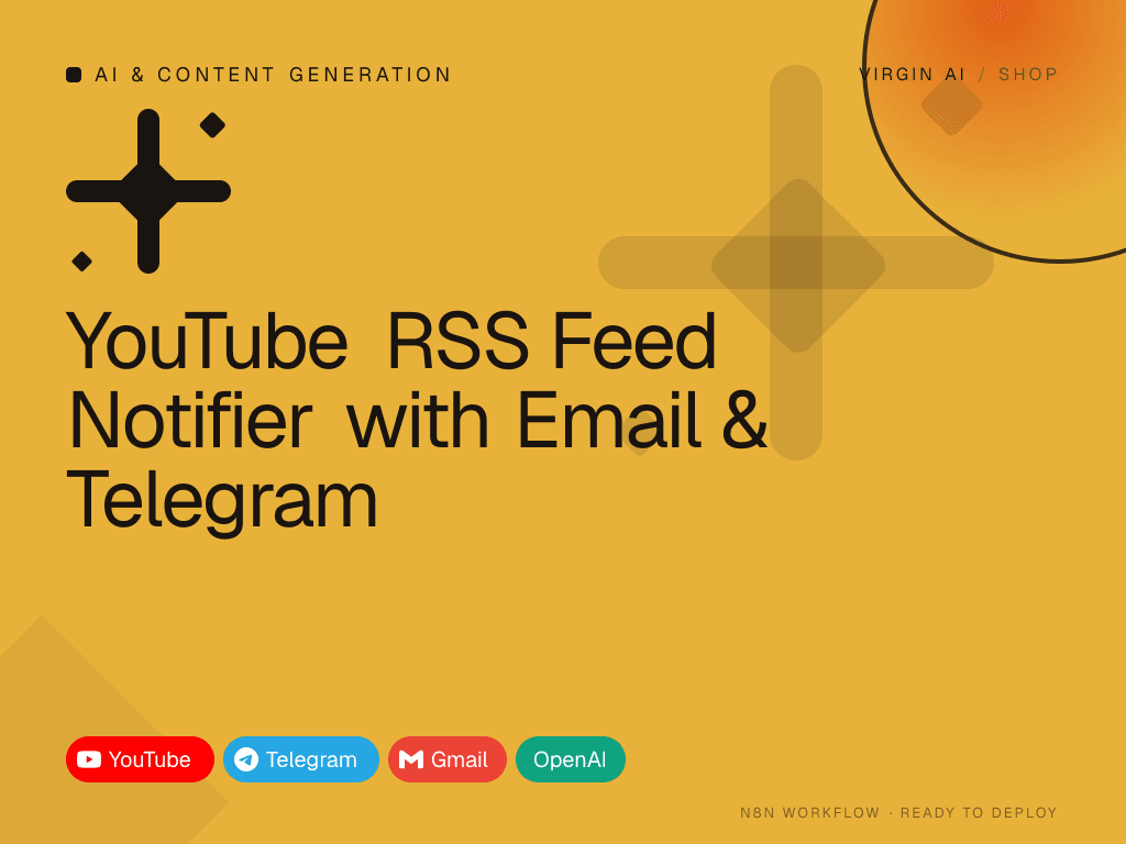 YouTube RSS Feed Notifier with Email & Telegram