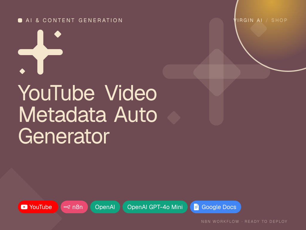 YouTube Video Metadata Auto Generator