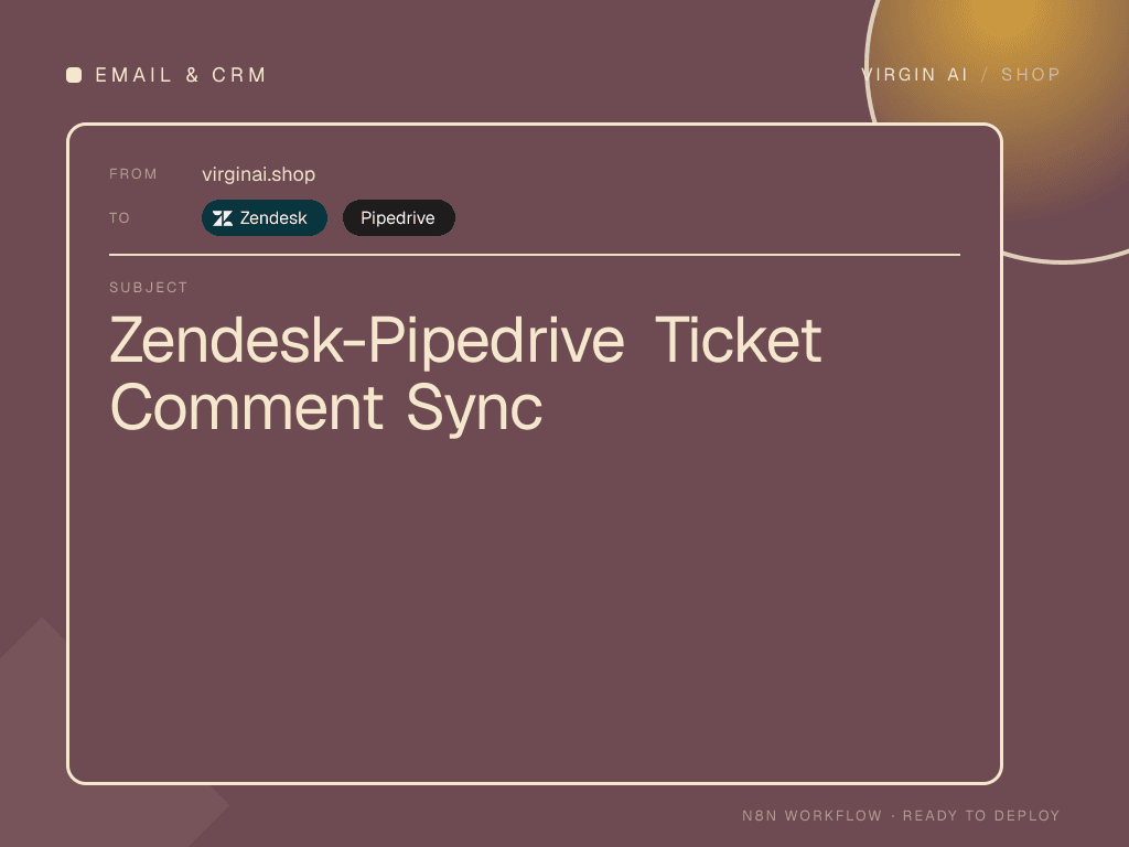 Zendesk-Pipedrive Ticket Comment Sync