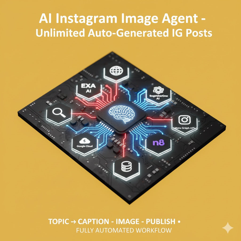 AI Instagram Image Agent – Unlimited Auto-Generated IG Posts With Captions & Flux Images (n8n)